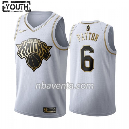 Camiseta Niños New York Knicks Elfrid Payton 6 2019-20 Nike Blanco Golden Edition Swingman